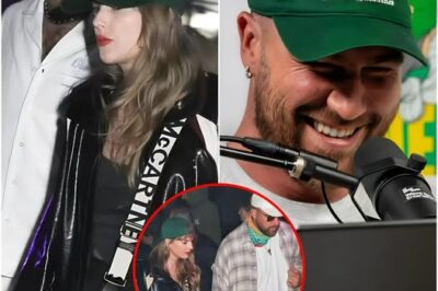 Taylor Swift wears New Heights cap to Coachella with boyfriend Travis Kelce as she supports his podcast – but Swifties face disappointment trying to get the $28 hat for themselves