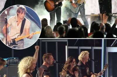 At the CMT Music Awards, country superstar Keith Urban took the stage by storm with a breathtaking performance of Fleetwood Mac’s legendary song “The Chain,” joined by the dynamic group Little Big Town.