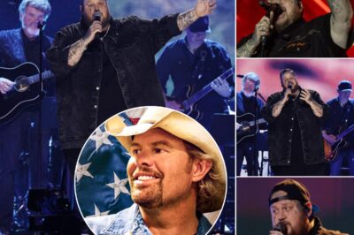 Watch as Jelly Roll delivers a heartfelt rendition of “My List,” dedicating the emotional performance to Toby Keith’s family. With sincerity and depth, Jelly Roll honors Keith’s legacy, infusing the classic song with his unique style while reflecting on cherished moments and memories. This moving tribute captivates the audience, showcasing both Jelly Roll’s vocal talent and his deep respect for the country music icon.