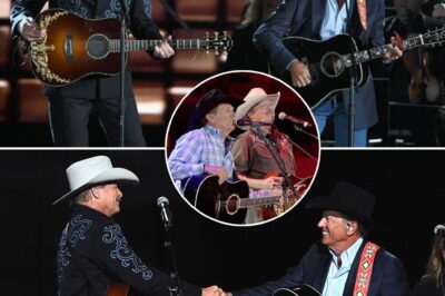 When country legends Alan Jackson and George Strait took the stage together at the CMA Awards, the atmosphere was electric. Performing “Remember When” and “Troubadour,” they brought the crowd to a standstill, each note laced with nostalgia and raw emotion. Jackson’s soulful reflection in “Remember When” and Strait’s timeless voice on “Troubadour” struck a deep chord, honoring love, life, and the journey they’ve shared with fans over the years.