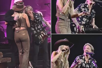 Lainey Wilson surprised the crowd at the CMA Awards by bringing out Keith Urban for a thrilling duet. Their performance lit up the stage, blending Wilson’s modern country edge with Urban’s legendary guitar skills, creating a memorable moment for the audience. Fans were electrified by the unexpected collaboration, proving once again why both artists are such dynamic forces in country music.