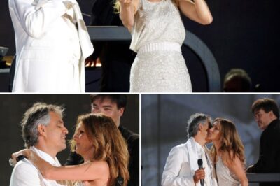 As Andrea Bocelli and Celine Dion take the stage for The Prayer, a hush falls over the audience, anticipation thick in the air. Bocelli’s rich, operatic voice fills the room, each note carrying depth and emotion. Then, Dion’s soaring vocals join in, blending seamlessly, creating a harmony so pure it sends shivers down spines. The crowd is mesmerized, eyes glistening with tears as the duet builds to its breathtaking climax. When the final note fades, a moment of stunned silence lingers—then an eruption of applause, as if the audience has just witnessed something truly divine.