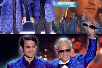 Andrea Bocelli took the stage alongside his son, Matteo, for a breathtaking duet of Time to Say Goodbye at the Oscars ceremony. Their voices intertwined in perfect harmony, soaring through the grand hall with raw emotion. Andrea’s powerful yet tender delivery blended seamlessly with Matteo’s rich, velvety tones, creating a moment of pure magic. The audience sat spellbound, eyes glistening with tears, as the father and son poured their hearts into every note. When the final chords faded, a moment of stunned silence gave way to thunderous applause and a standing ovation, sealing the performance as one of the night’s most unforgettable highlights.