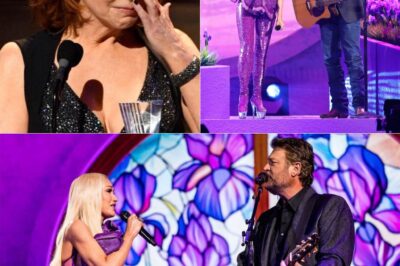 Even Reba McEntire Couldn’t Hide Her Amazement At How Stunning Gwen Stefani And Blake Shelton Looked Together! The ACM Awards Stage Erupted With Cheers The Moment Reba Finished Her Introduction, Welcoming The Beloved Voice Coach Couple. With Blake Gently Strumming His Guitar And Gwen’s Mesmerizing Voice Filling The Air, Their Harmonized Performance Of “Purple Irises” Captivated Every Heart In The Audience. Don’t Miss This Breathtaking Moment—Watch The Full Performance Below!