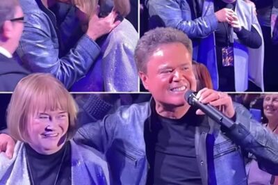 Donny Osmond gave his Glasgow audience a night to remember when he spotted Susan Boyle in the crowd at the Hydro. In a spontaneous, heartwarming moment, he invited her on stage for an impromptu duet. As they began This Is the Moment—the song they originally recorded together in 2012- the entire room fell silent, completely mesmerized. Their voices blended effortlessly, filling the arena with pure magic. It was a performance no one saw coming but will never forget