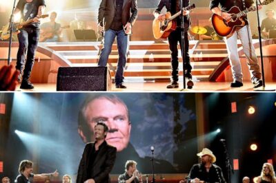 Keith, Blake, Dierks, and Toby took the stage at the ACM Honors in a jaw-dropping tribute to the legendary Glen Campbell with a performance of “Rhinestone Cowboy” that sent chills through the crowd.