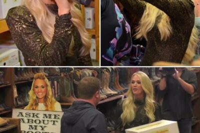 Carrie Underwood Goes Undercover in a Nashville Boot Store, Serenading Unsuspecting Shoppers With Hilarious On-the-Spot Lyrics in a Hidden Camera Prank for Jimmy Kimmel Live