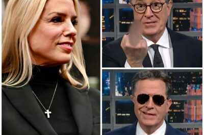 Pam Bondi Shocks ‘The Late Show’: Her Daring Comeback Leaves Stephen Colbert Speechless and the Studio in Chaos. What Did She Say That Stopped the Show Cold? Go Behind the Scenes of the Most Explosive Moment in Late Show History—Producers Scramble, the Audience Gasps, and Viewers Everywhere Are Still Talking. Don’t Miss the Jaw-Dropping Details!