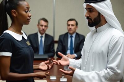 The billionaire spoke in arabic… and only the black maid replied, silencing the room