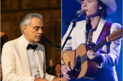 “I’ve performed with the best… but tonight, I witnessed the birth of one.” social media ablaze after 18-year-old John Foster, the American Idol runner-up, took the stage in Rome beside the legendary Andrea Bocelli. Their duet of “Amazing Grace” wasn’t just a performance—it was a spiritual awakening. With a voice full of soul and trembling sincerity, John stunned the 70,000-strong audience into silence, then brought them to their feet in a thunderous ovation. Critics called it “the most divine moment of the year.” In that ancient Roman theater, something extraordinary happened—a new voice rose, and the world listened.
