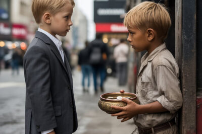  THE RICH BOY TURNS PALE WHEN HE SEES A BEGGAR WHO LOOKS JUST LIKE HIM — HE NEVER IMAGINED HE HAD A BROTHER!
