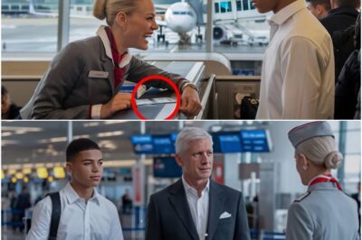 Flight Attendant Laughs at Black Teen’s Ticket — Not Knowing He’s the Airline Owner’s Only Son, and About to Teach Her a Lesson She Won’t Forget.