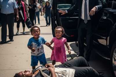 Homeless black woman collapsed on the side of the road, her two-year-old twins cried in despair just as a billionaire passed by and the ending…