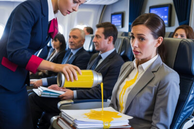 Flight Attendant Spills Drink on Black Woman — FREEZES When She Grounds the Plane…