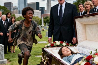 “Open the coffin! Your daughter is still alive!” — the homeless Black boy ran to the casket and whispered a secret that left the billionaire astonished..