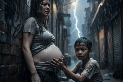 Homeless child saves pregnant woman in the middle of a rainy night – and the truth makes everyone cry