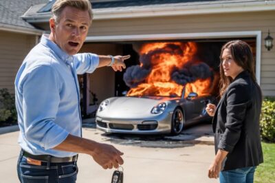 “My dad snatched the keys to my dream Porsche and snarled, ‘I paid for your education—this is my car now.’ Hours later, he called and said, ‘I burned it. Don’t come home.’ I ran back in panic… then burst out laughing at what was actually on fire.”