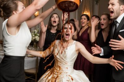 “On my wedding day, a stranger stood up, claiming I was his wife and asking how I could marry someone else. In anger, my sister threw soup on my wedding dress, ruining it. My marriage ended, and though I suspected she caused the chaos, I had no proof. A year later, on her big day, I stood up and played a video that changed everything..”