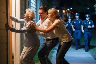 I hit the floor so hard my teeth clacked, and Tyler leaned over me like I was nothing. “Get up,” he hissed. Then Ashley grabbed my hair and yanked me toward the door. “Out. It’s three million, Mom,” she spat, loud enough for the neighbors to hear. Barefoot on my own porch, I tasted blood—and then I heard sirens. Someone finally called 911… but not everyone would walk away free.