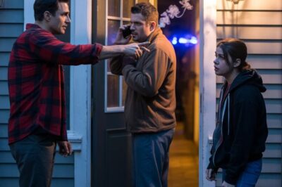 I staggered out of the ER with the plastic bracelet still biting my wrist when Derek grabbed my face and slammed me into the door. “You know what time it is, Emily?” he snarled. “My mom and I are starving.” Blood filled my mouth. Then the front door creaked open—and my father’s voice cut through the haze: “Take your hand off my daughter.” The sirens started… and I realized this night was about to change everything.