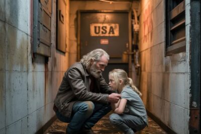 “The Old Biker Heard a Cry in the Bathroom — What He Found Changed Everything”…