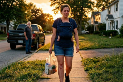 My dad saw me limping down the street with my baby and groceries and asked me, “Where’s your car?”